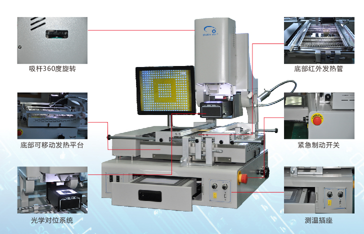MLX550D – 半自動(dòng)光學(xué)對(duì)位BGA返修臺(tái) MLX550D – 半自動(dòng)光學(xué)對(duì)位BGA返修臺(tái)